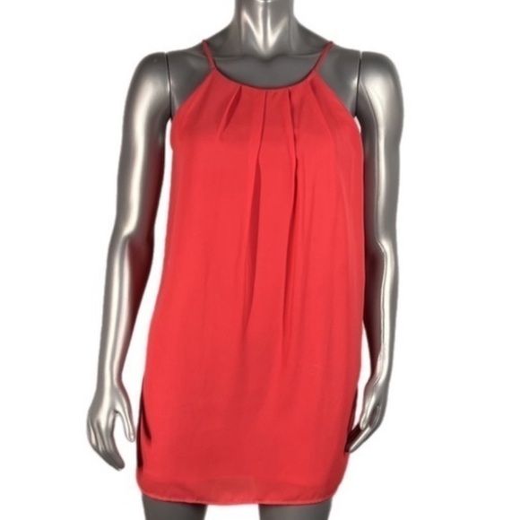 Monteau Dresses & Skirts - Monteau Dress Red Orange High Neck 
Midi Medium